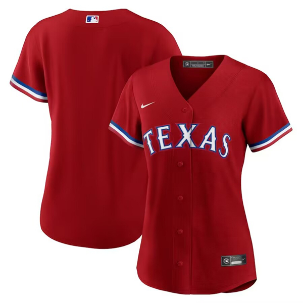 Women's Texas Rangers Blank Red Stitched Baseball Jersey(Run Small)